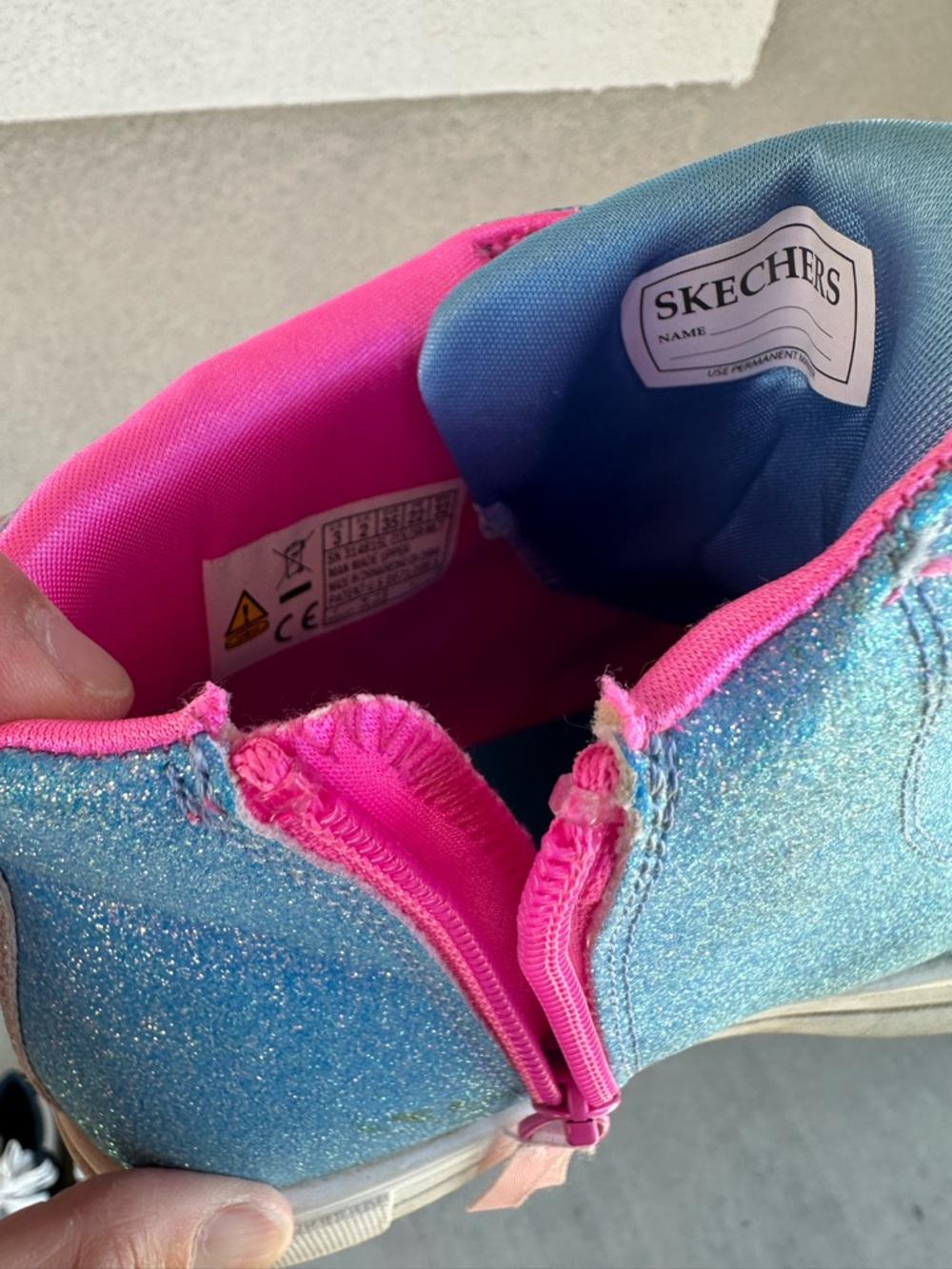 GUC Skechers Girls Twinkle Toes Heart Pop Light Up High-Top Sneakers size 3 - Picture 9 of 10